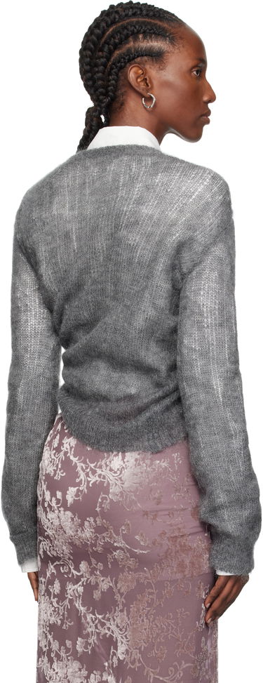 Sweater Ann Demeulemeester Ann Demeulemeester Zinaida Drawstring Sweater Grå | 2520-W-KN35-KN069-088, 2