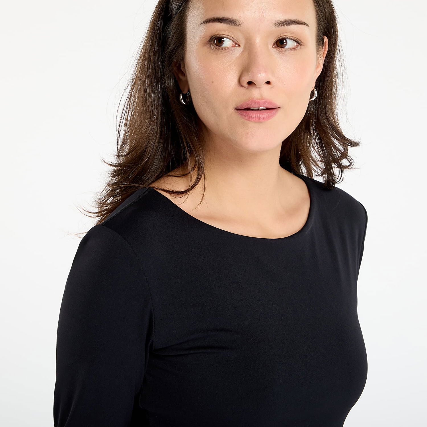 Crop top Urban Classics Sports Cropped Longsleeve Top with Thumbholes Svart | TB7807-00007, 1