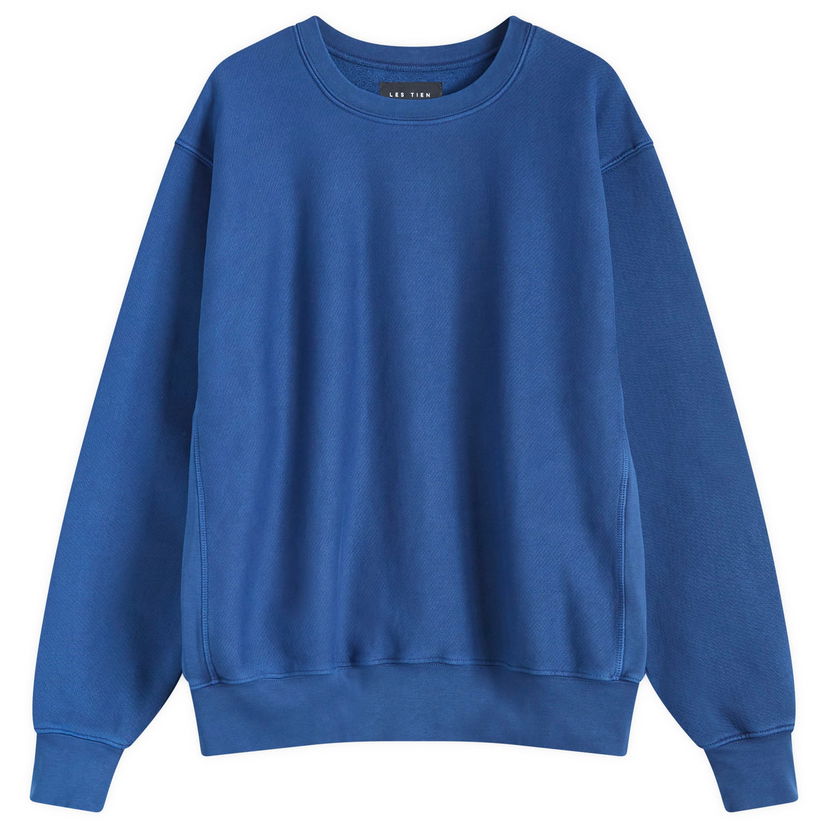 Sweatshirt LES TIEN Heavyweight Crop Crew Sweatshirt Blå | CF-1003-PD-WBL