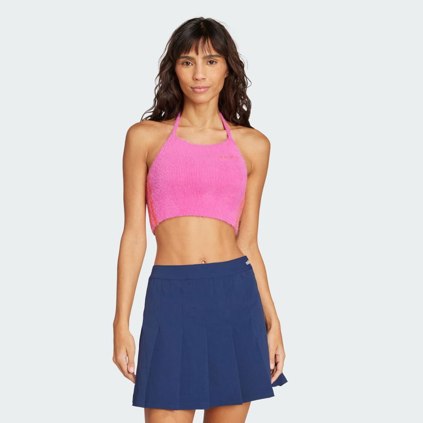Crop top adidas Performance Halter Knit Top Rosa | JW6002