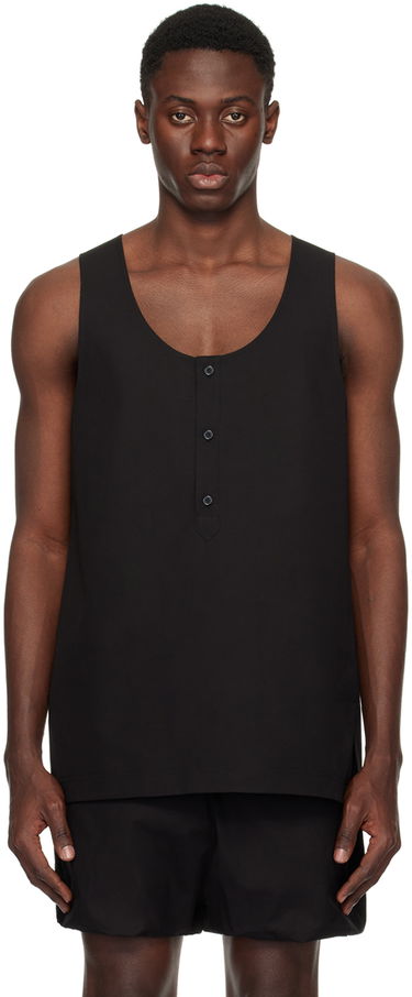 Linne We11done We11done Scoop Neck Tank Top Svart | WD-BL1-24-118-M-BK, 0