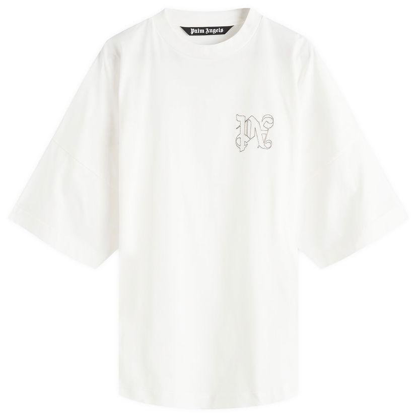 T-shirt Palm Angels Monogram T-Shirt Vit | PMAA002F24JER0010303