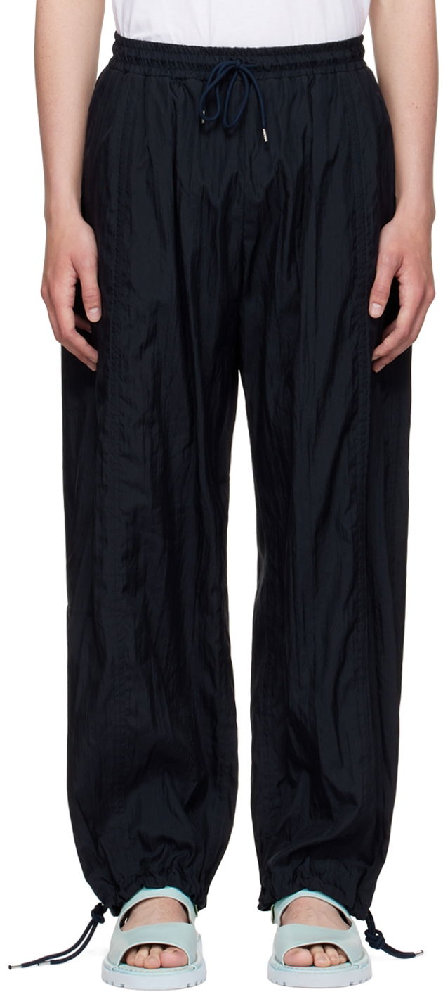 Byxor Stella McCartney Stella McCartney Nylon Trousers Mörkblå | 6044413STA90