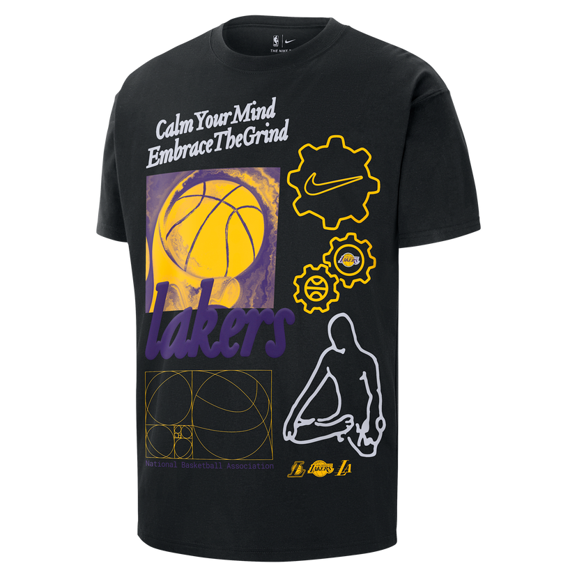 T-shirt Nike Los Angeles Lakers Max90 Courtside T-Shirt Svart | HQ0631-010