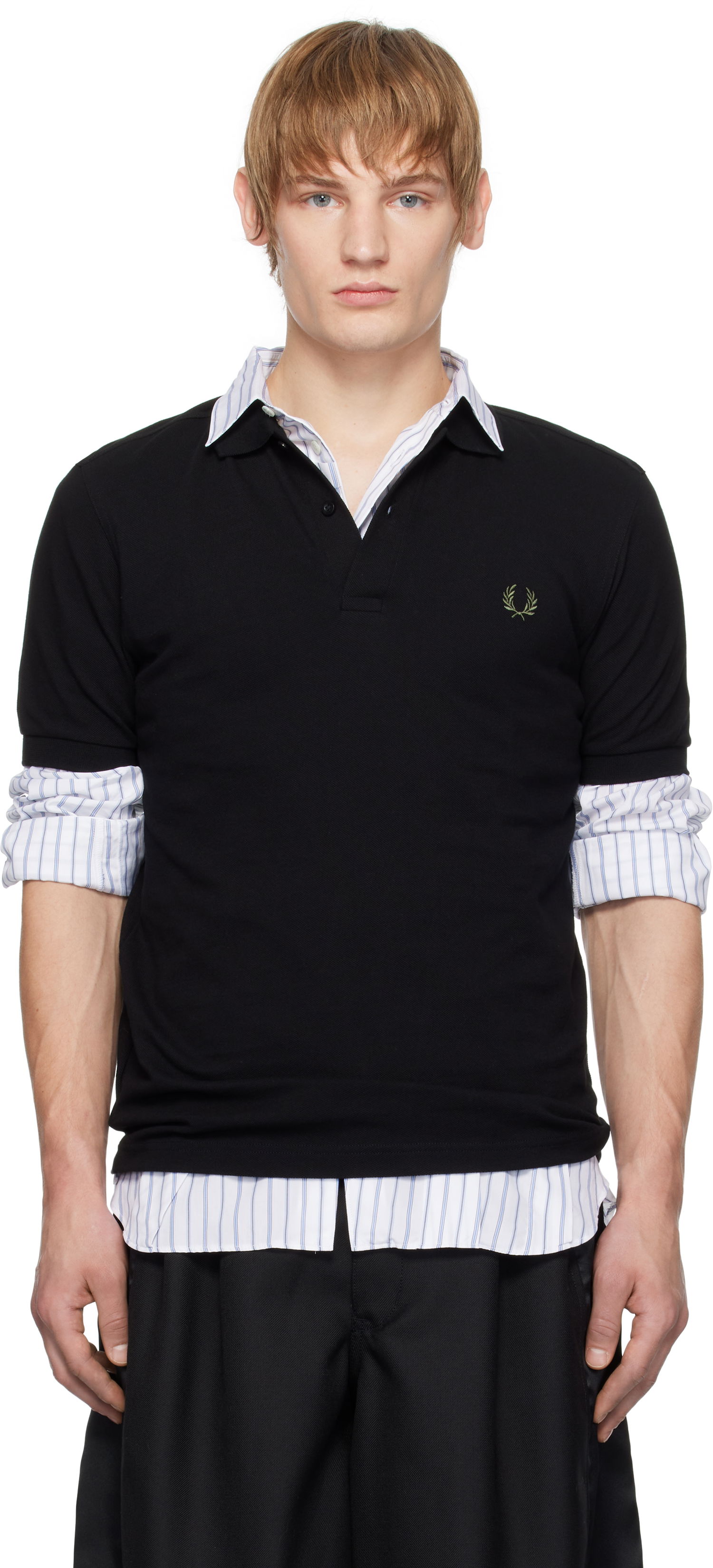 Polotröja Comme des Garçons Shirt Edition 'Freedom Is Energy' Polo Svart | FN-T501-W24, 0