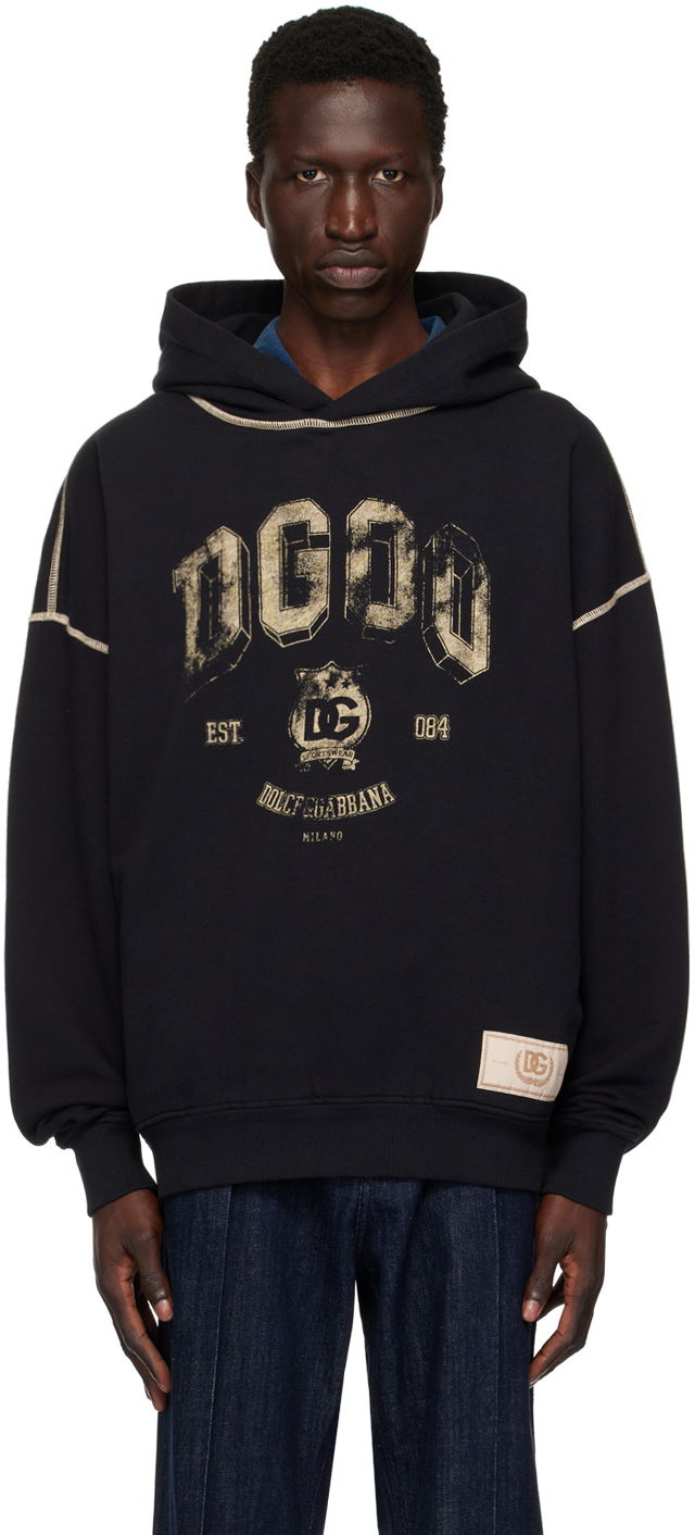 Sweatshirt Dolce & Gabbana Oversize Hoodie Svart | G9AJATG7NQC
