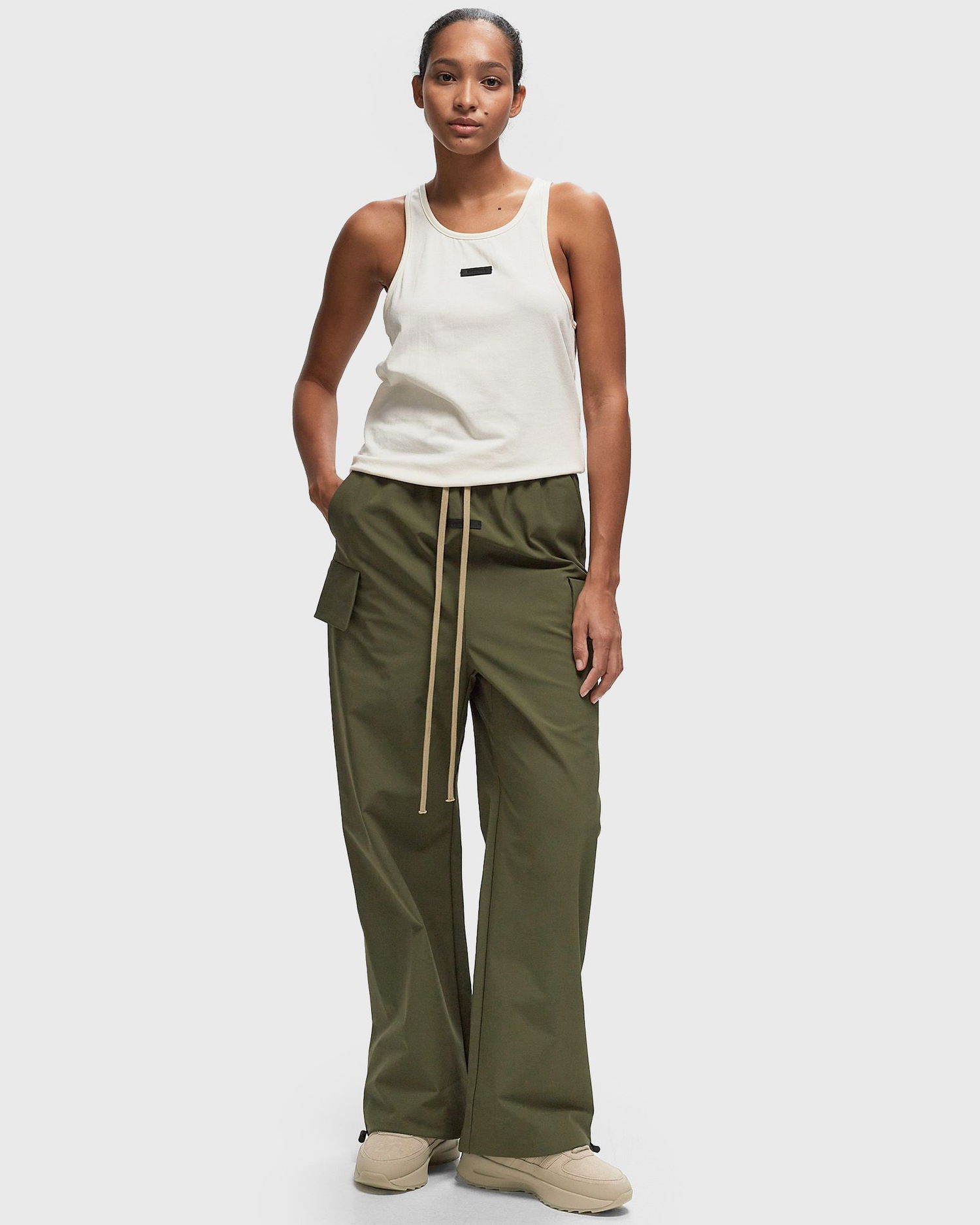 Linne Fear of God Essentials Tri-Blend Tank Top, Size L Vit | 125BT245492FW-059, 1