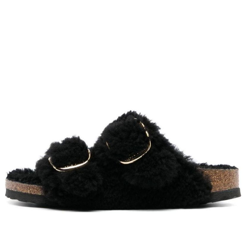 Sneakers och skor Birkenstock Arizona Big Buckle Shearling Narrow Fit Sandals Svart | 1025920