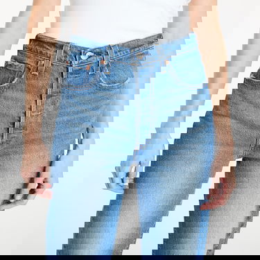 Byxor och jeans Levi's Blue Ribcage Full Length Jeans Blå | 79078-0008, 1