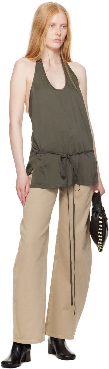 Linne LEMAIRE Lemaire Apron Halter Top Grön | TO1387 LF1388, 3