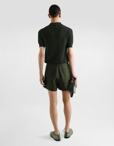 Shorts Dolce & Gabbana Dolce & Gabbana Linen Shorts with Belt Grön | GP10WTFU4MCV0304, 2