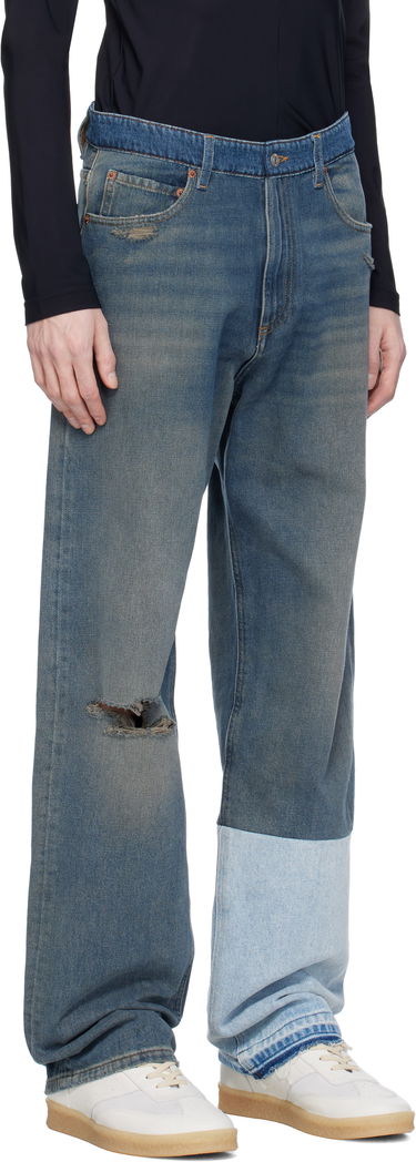 Jeans Maison Margiela MM6 Maison Margiela Five-Pocket Distressed Jeans Blå | SH0LA0017 M30017, 1
