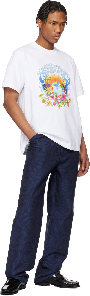 T-shirt Casablanca Casablanca Surf Trip Graphic T-Shirt Vit | MS25-JTS-001-04, 3