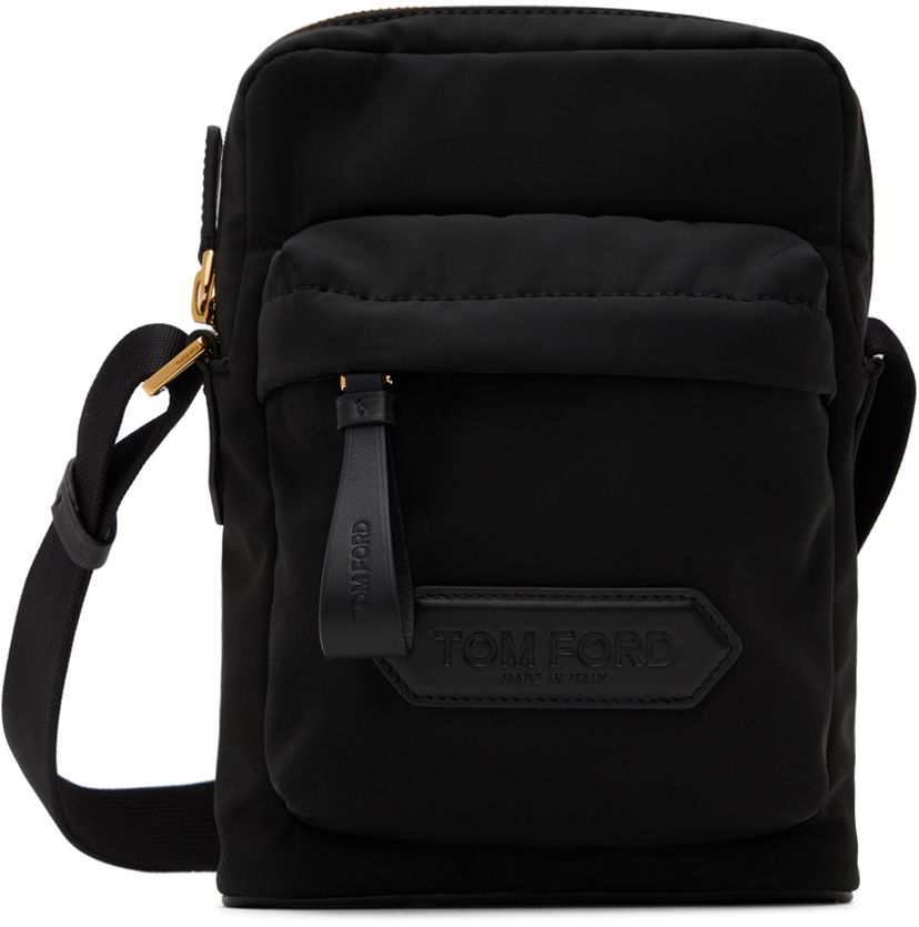 Axelväska Tom Ford Nylon Zip Crossbody Messenger Bag Svart | H0461-TNY017G