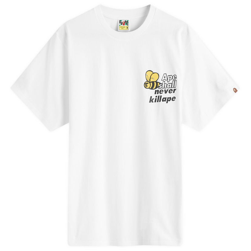 T-shirt BAPE ASHKA Bee Logo T-Shirt Vit | 001TEK301045M-WHT