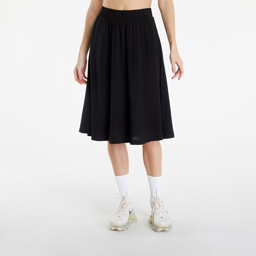 Kjol Urban Classics Skirt Ladies Viscose Skirt Black Svart | TB6196-00007