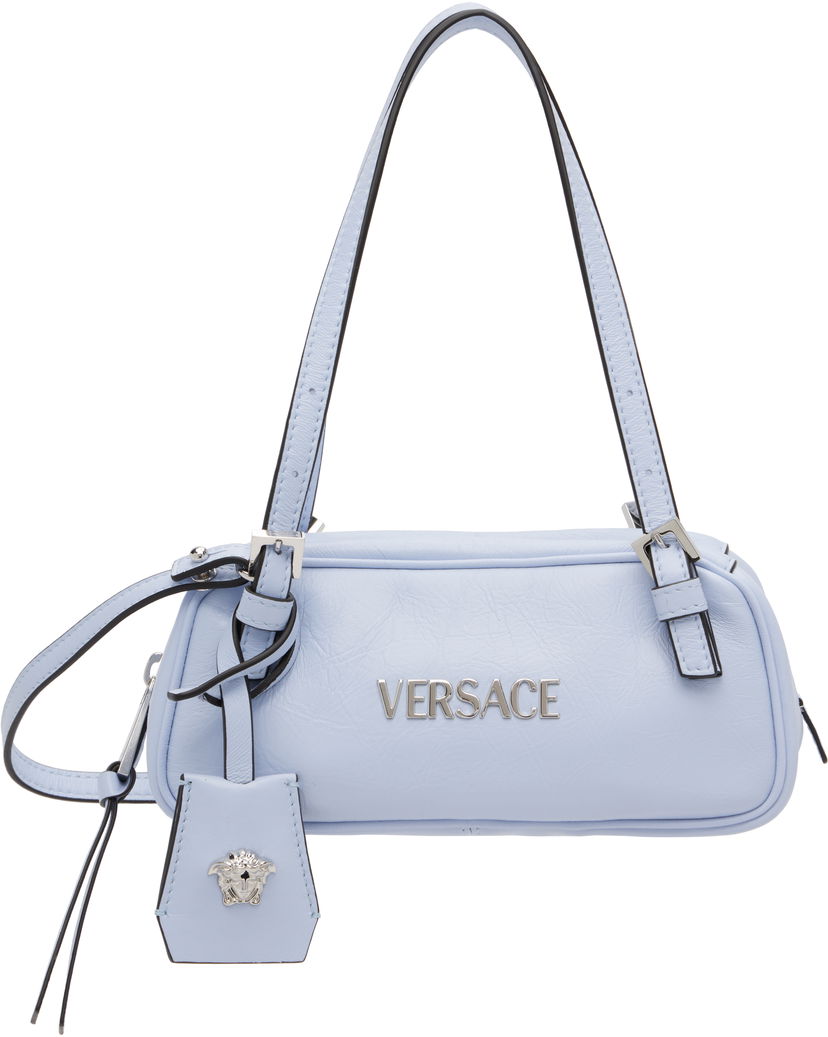 Handväska Versace Versace Tag Bowling Mini Bag Blå | 1019178_1A14402_1V15P