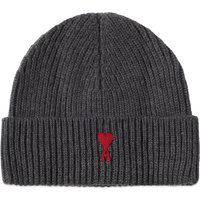 Mössa AMI Paris A Heart Logo Beanie Grå | BFUHA106-018-084, 1