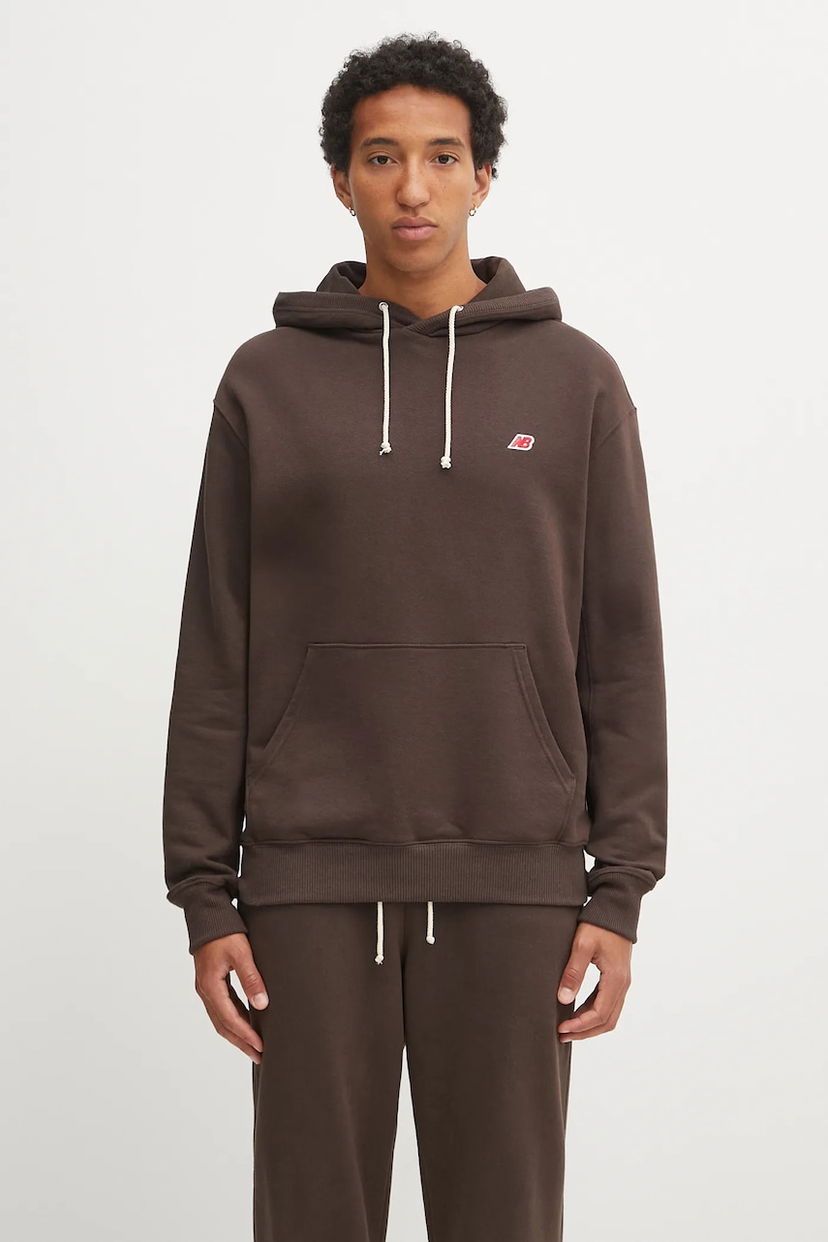 Sweatshirt New Balance MADE IN USA Core Hoodie Brun | MT43546RHE