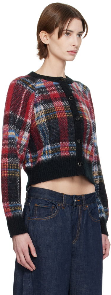 Sweater YMC YMC Foxtail Tartan Cropped Cardigan Flerfärgad | Q8XMI, 1