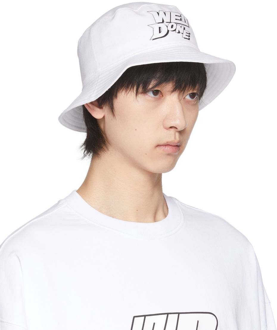 Hatt We11done We11done Basic Logo Bucket Hat Vit | WD-AH1-22-407-U-WH, 1