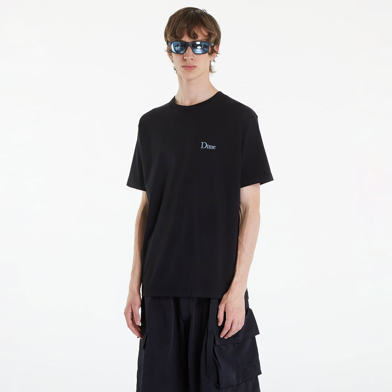 T-shirt Dime Classic Small Logo T-Shirt Black Svart | DIMESP24D211BLK, 0