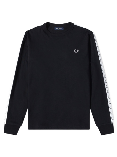 T-shirt Fred Perry Taped Logo Tee Svart | M4621-102