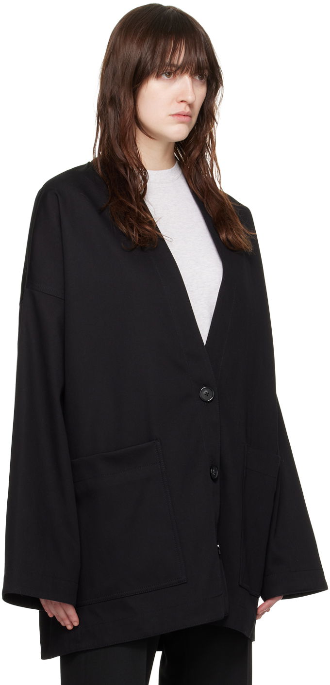 Rockar TOTEME TOTEME Patch Pocket Cardigan Svart | 243-WRO0128-FB0188, 1