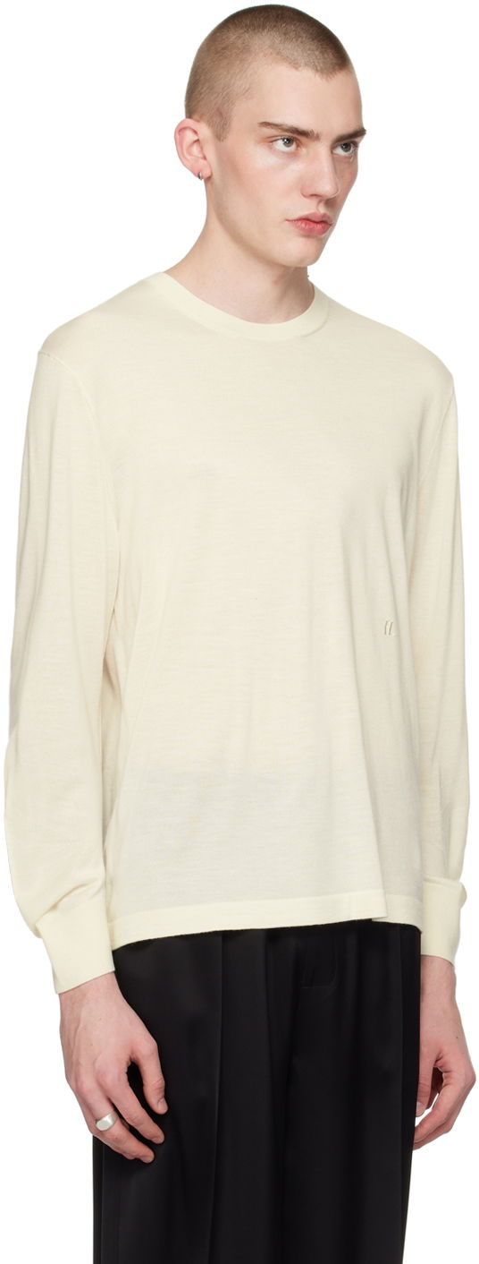 Sweater Helmut Lang Curved Sleeve Sweater Beige | O01HM703, 1