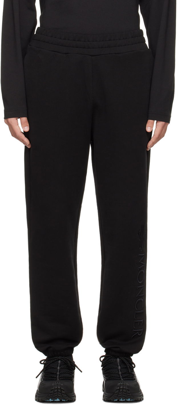 Träningsbyxor Moncler Embroidered Sweatpants Svart | J10918H0000289ADW