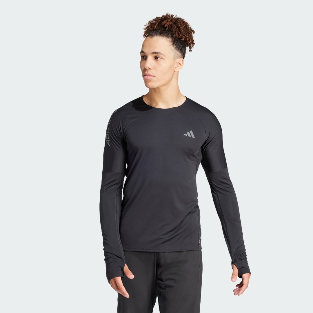 T-shirt adidas Performance Adizero Running Long Sleeve Tee Svart | IK9732, 0