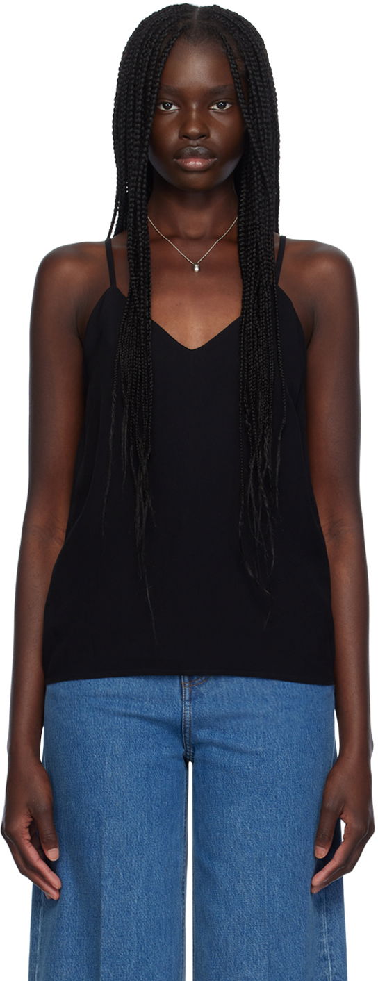 Linne TOTEME TOTEME V-Neck Camisole Svart | 243-WRT0334-FB0020