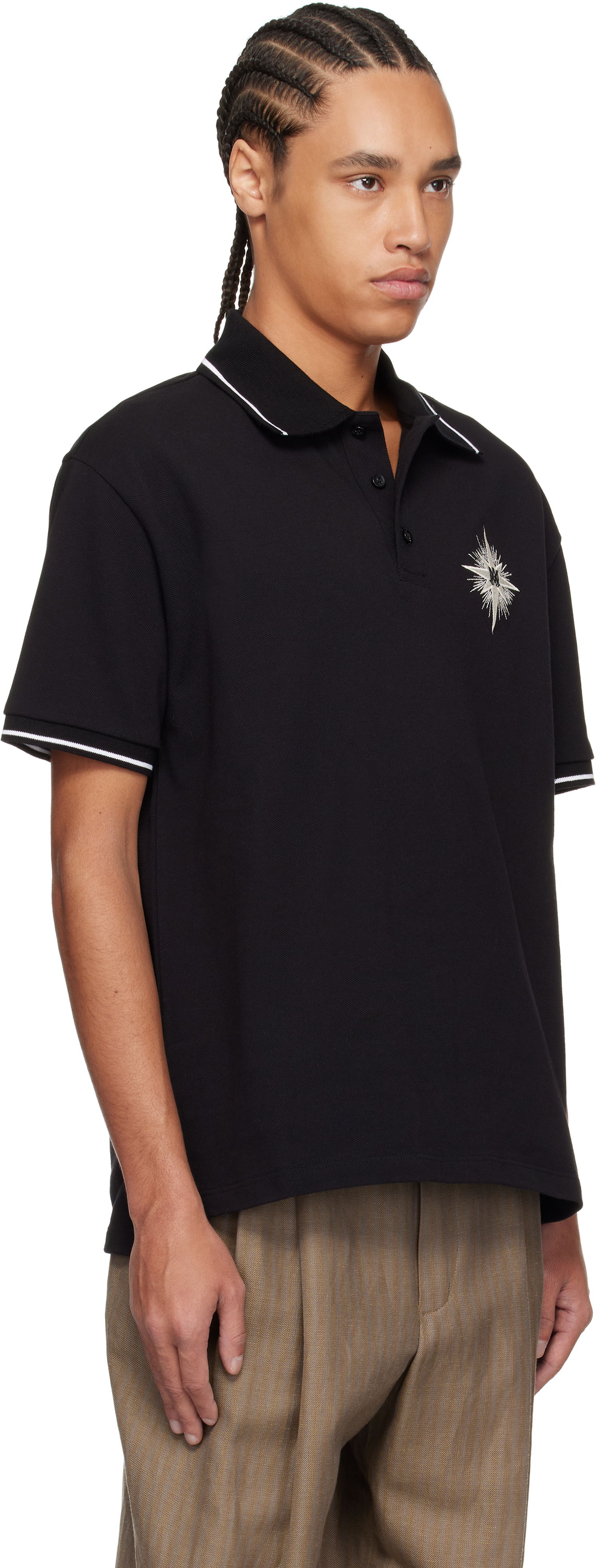 Polotröja AMIRI AMIRI Starburst Polo Svart | AMJYPO1014, 1