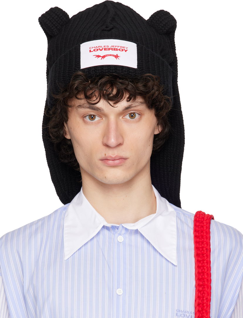 Mössa Charles Jeffrey Loverboy Charles Jeffrey LOVERBOY Chunky Rabbit Beanie Svart | 032131101