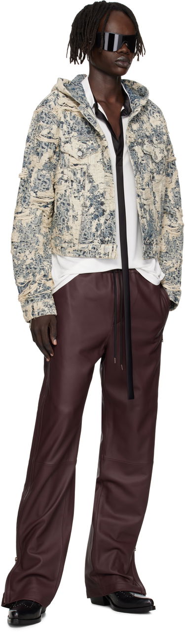 Jacka Acne Studios Acne Studios Hooded Distressed Denim Jacket Blå | C90202-, 2