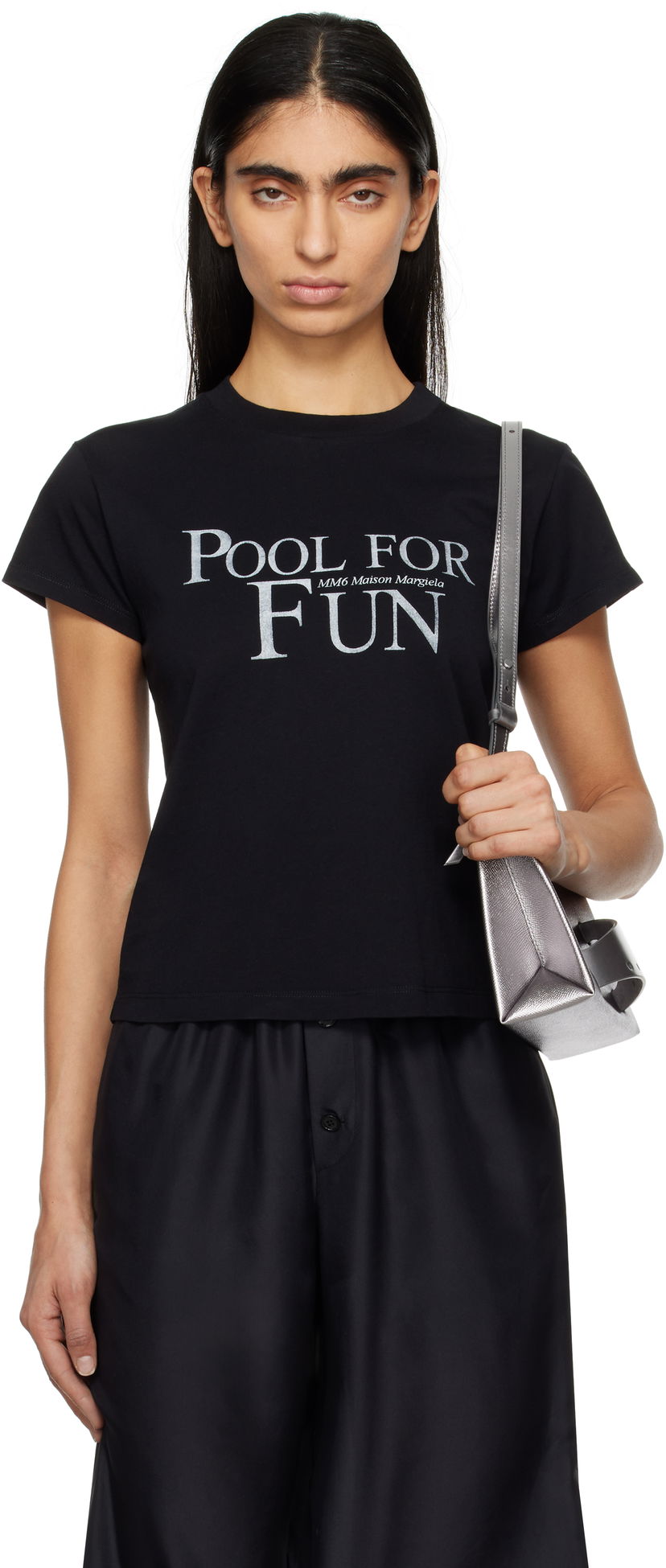 T-shirt Maison Margiela MM6 Maison Margiela Pool Print T-Shirt Svart | S52GC0339 S24312