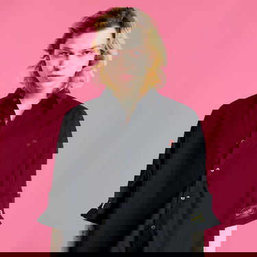 Skjorta RAF SIMONS Short Sleeve Business Shirt With Artist Date Svart | 221-247A-10000-0099, 4