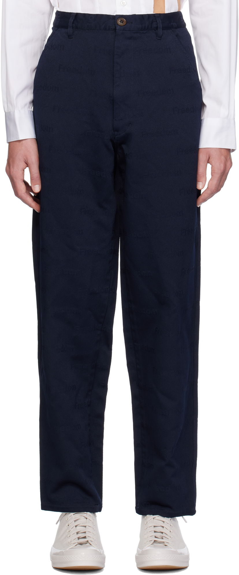Byxor Comme des Garçons Freedom Trousers Mörkblå | FN-P503-051