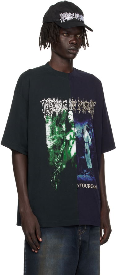 T-shirt VETEMENTS Vetements Cradle of Filth Cut-Up Oversized T-Shirt Svart | UCF76TR850EN, 1