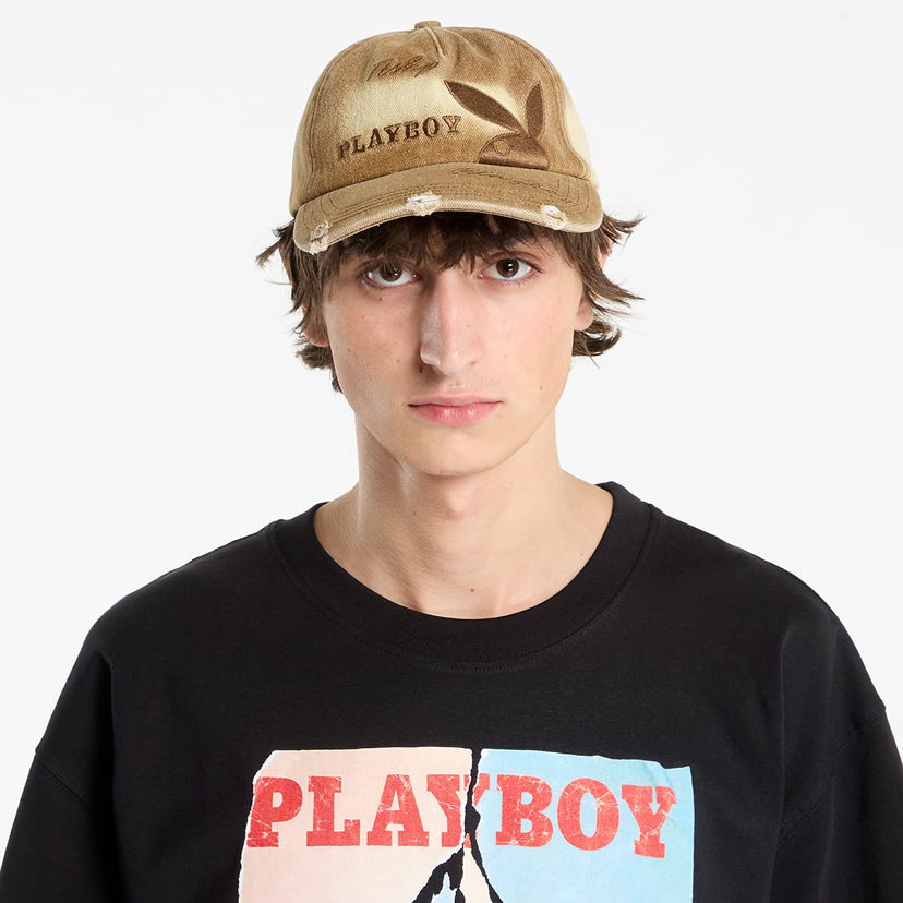 Keps Footshop Playboy x FTSHP Denim Dadcap Orche Beige | FTSHP_536