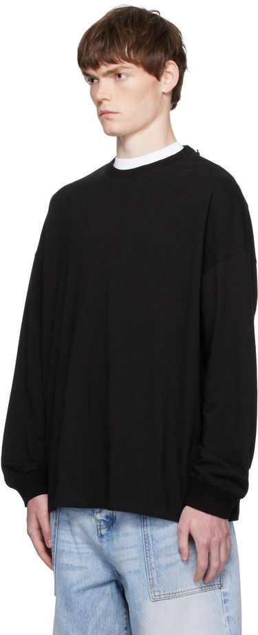 Sweatshirt We11done We11done Bandana Detail Sweatshirt Svart | WD-TT2-25-782-U-BK, 3