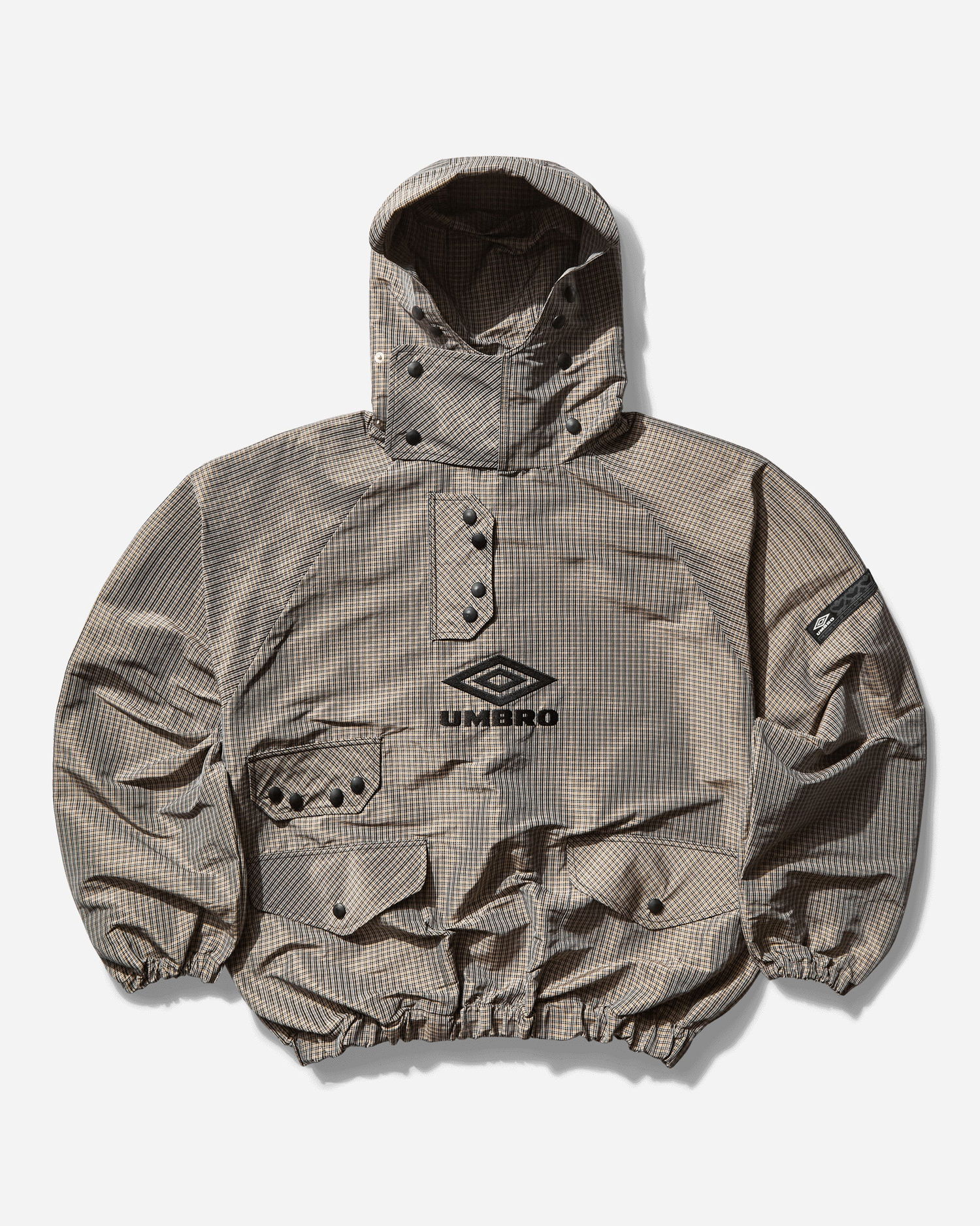 Jacka Umbro Smock Check Anorak Brun | UBMW0340FA214 BEG0024, 1