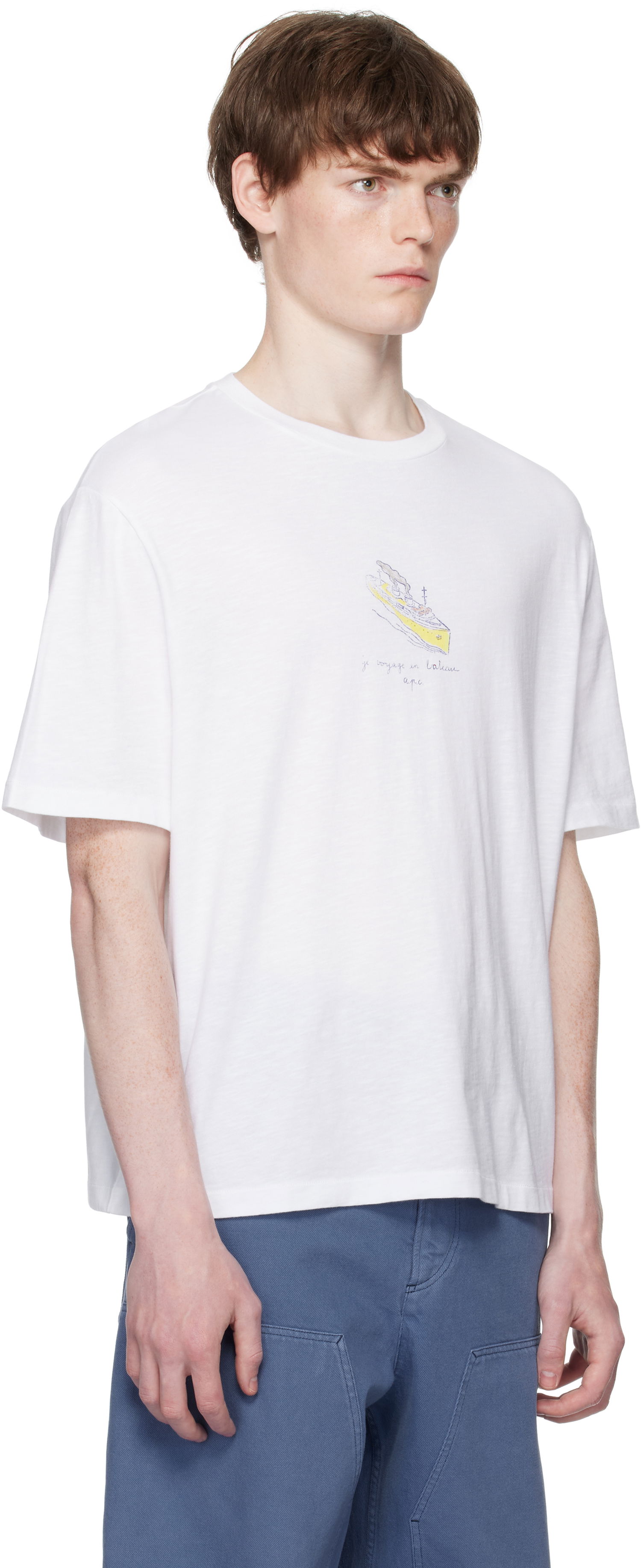 T-shirt A.P.C. A.P.C. Jack Graphic T-Shirt Vit | COHJC-H26517, 1