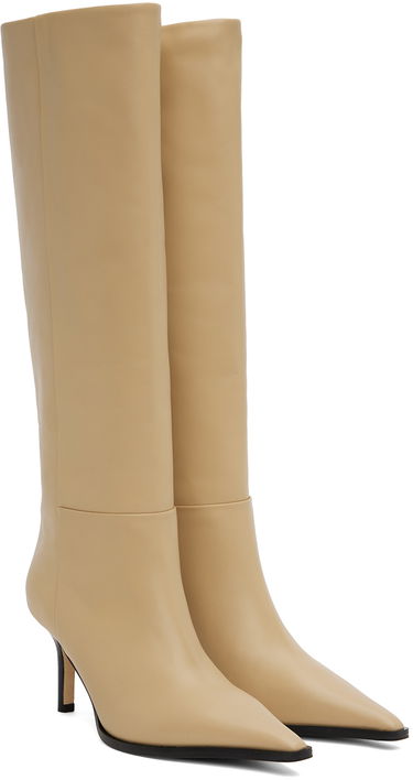 Rockar Aeyde Aeyde Tula Leather Tall Boots Beige | A11-KB-TULP75ST95-FW24-957-065, 3