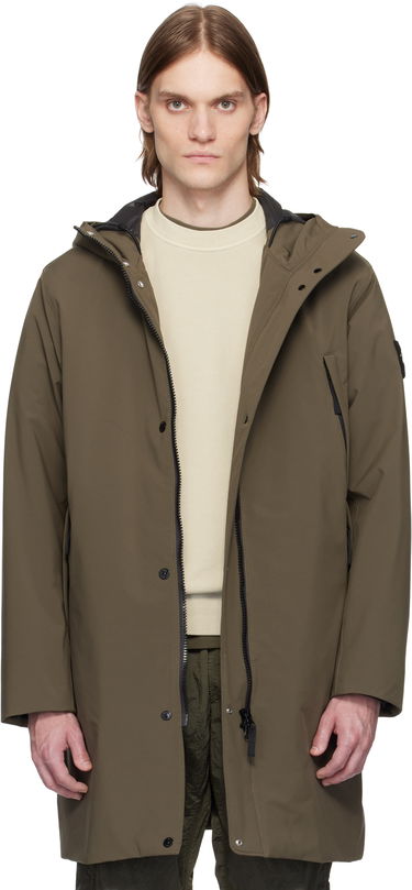 Regnrock Stone Island Stone Island Soft Shell-R E.Dye Technology Coat Grön | K1S15 7100001 S0A27, 0