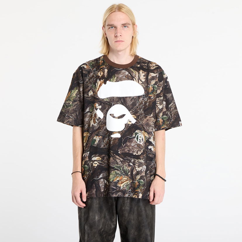 T-shirt BAPE Tree Edge Camo Ape Face Relaxed Fit T-Shirt Flerfärgad | 001CSL801012MBRW