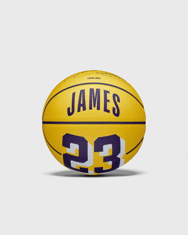 Sportutrustning Wilson Tennis LeBron James Los Angeles Lakers NBA Player Icon Player Series Outdoor Mini Basketball Gul | WZ4027701XB3, 1