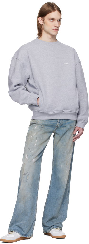 Sweater Rhude Rhude Classique Crewneck Sweatshirt Grå | RHSS25ST01229, 3