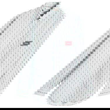 Skjorta Drôle de Monsieur Drole De Monsieur Floral Stripe Logo Shirt Blå | I-SH240-CO166-LBE, 0