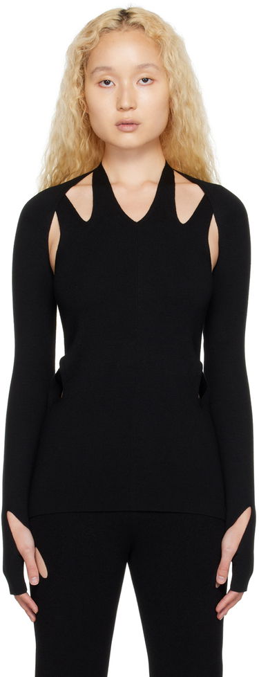 Linne Dion Lee Cutout Long Sleeve Top Svart | C7146F22, 0